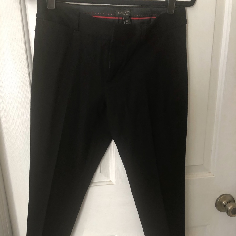 Banana Republic black crop Sloan pants